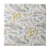 水彩クリスマス小枝 タイル (正面)