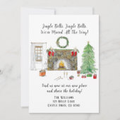 水彩クリスマス居室と引火 案内状 (正面)