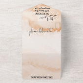 水彩クリスマス年レビュー家族ニュースレター オールインワン招待状 (外側)