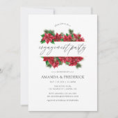 水彩クリスマス幾何学エンゲージメントパーティー 招待状 (正面)