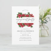 水彩クリスマス幾何学エンゲージメントパーティー 招待状 (スタンド正面)