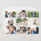 水彩クリスマス恵み出生フォトグリッド シーズンカード (裏面)