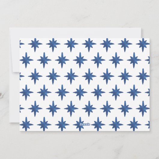 水彩クリスマス恵み出生写真 シーズンカード (裏面)