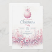 水彩クリスマス招待カード 招待状 (正面/裏面)