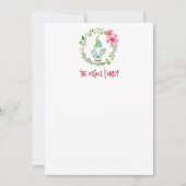 水彩クリスマス格言パーソナライズされた具 ノートカード (正面)