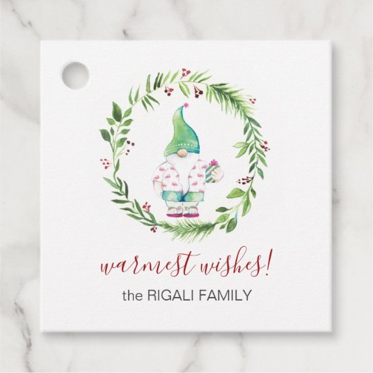 水彩クリスマス格言 フェイバータグ (正面)