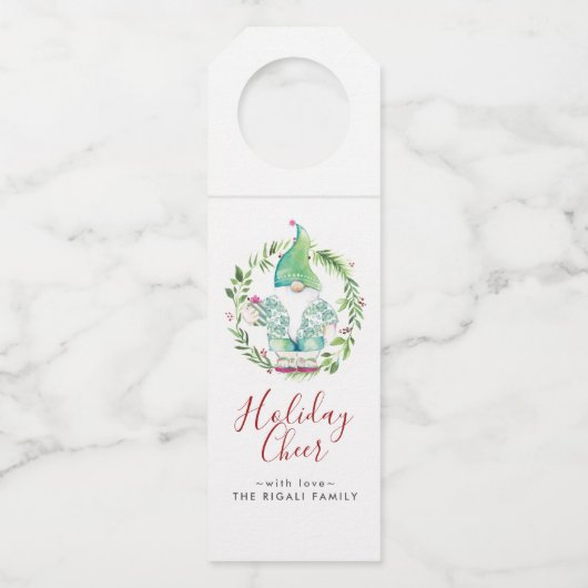 水彩クリスマス格言 ボトルネックタグ (正面)