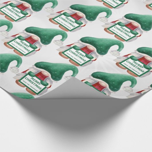 水彩クリスマス格言 ラッピングペーパー (角)