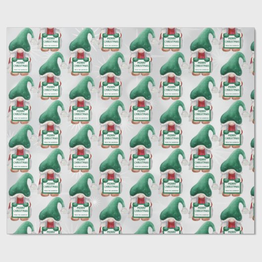 水彩クリスマス格言 ラッピングペーパー (フラット)