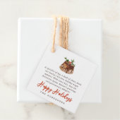 水彩クリスマス焼いたトリートファミリーギフト フェイバータグ (インサイチュ)