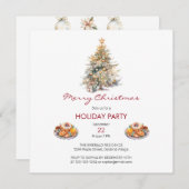 水彩クリスマス祭り 招待状 (正面/裏面)