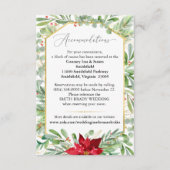 水彩クリスマス結婚の宿泊施設 エンクロージャーカード (正面)