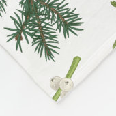 水彩クリスマス自然&フォレストイラストレーション フリースブランケット (角)