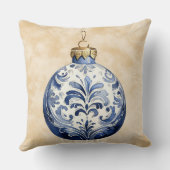 水彩クリスマス装飾品 クッション (裏面)