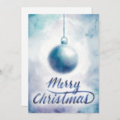 水彩クリスマス装飾品 シーズンカード (正面/裏面)