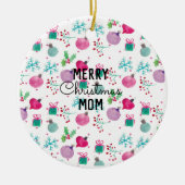 水彩クリスマス装飾美術 セラミックオーナメント (正面)