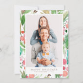 水彩クリスマス観葉植物学モダン シーズンカード (正面)