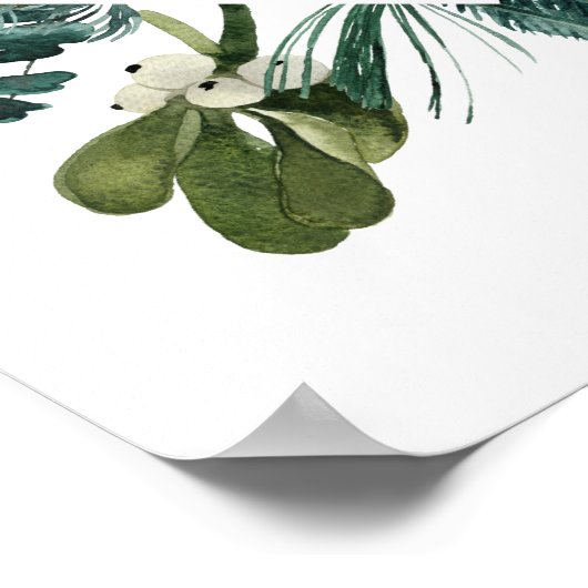 水彩クリスマス賛美歌ポスター ポスター (角)