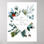 水彩クリスマス賛美歌ポスター ポスター (正面)