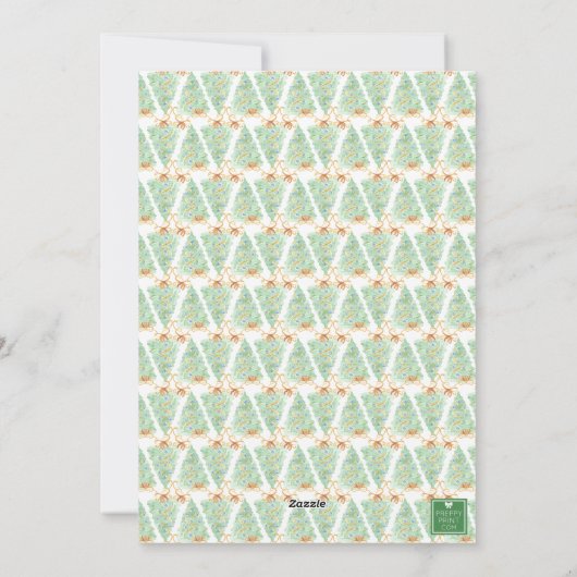 水彩クリスマス金ゴールド大千年記念写真 シーズンカード (裏面)