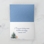 水彩クリスマス雪だるま シーズンカード (内部)