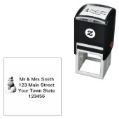 水彩クリスマス雪だるま セルフインキングスタンプ (インサイチュ)