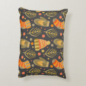 水彩クリスマス：フェスティバルシームレスパターン。 アクセントクッション (裏面(縦))