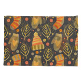 水彩クリスマス：フェスティバルシームレスパターン。 枕カバー (裏面)