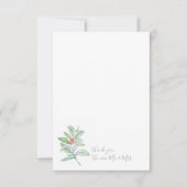 水彩クリスマス ホーリー＆ベリー 感謝カード ノートカード (正面)