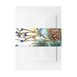 水彩クリスマス 招待状ベリーバンド