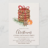 水彩クリスマスCookies交換パーティー 招待状 (正面)