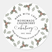 水彩クリスマスCookies Pie Jam キャラメル ラウンドシール (正面)