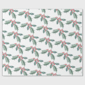 水彩クリスマ絵を描スホリーラッピング紙 ラッピングペーパー (フラット)