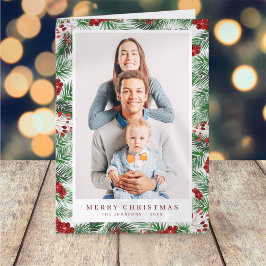 水彩クリモダンスマス葉植物学 シーズンカード