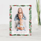 水彩クリモダンスマス葉植物学 シーズンカード (正面)