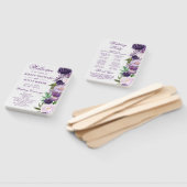 水彩クリームと紫結婚の花 ハンドファン (組立なし)