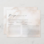 水彩クリームクラウドブライダルシャワーレシピカード (正面/裏面)