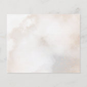 水彩クリームクラウドブライダルシャワーレシピカード (裏面)