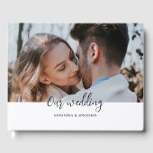 水彩クルーズ結婚のモダンシンプル ゲストブック (正面)