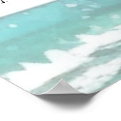 水彩クルーズ結婚のモダンシンプル ポスター (角)