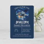 水彩クルーズ船家族再会招待状 招待状 (スタンド正面)