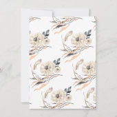 水彩クレストフローラアントラー結婚式招待状 招待状 (裏面)