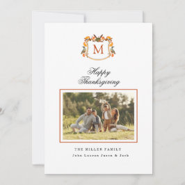 水彩クレスト写真感謝祭 案内状