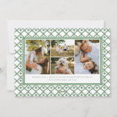 水彩クレスト名門私立校風のクリスマスフォトカード シーズンカード (裏面)