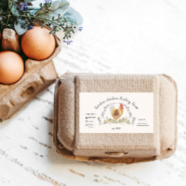 水彩クレスト鶏卵カートンラベル ラベル