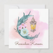 水彩クレセントラマダンカレムホリデーカード シーズンカード (正面)