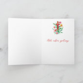 水彩クロスと花カスタム復活祭 シーズンカード (内部)