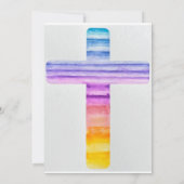 水彩クロス / 洗礼カード / クリスチャンカード 招待状 (裏面)