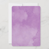 水彩クロッカスの花びらモダンなクリスマスカード 招待状 (裏面)