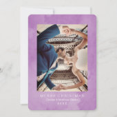 水彩クロッカスの花びらモダンなクリスマスカード 招待状 (正面)